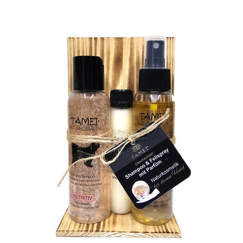 Geschenkset Hundefellpflege Nutritiv "Wood"