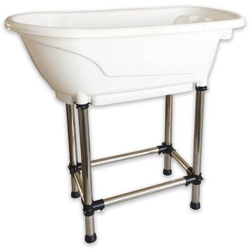 Hundebadewanne mit Gestell und Zubehör