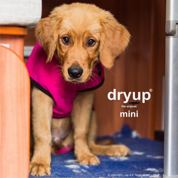 Dry up Frottee- Hundebademantel, Pink