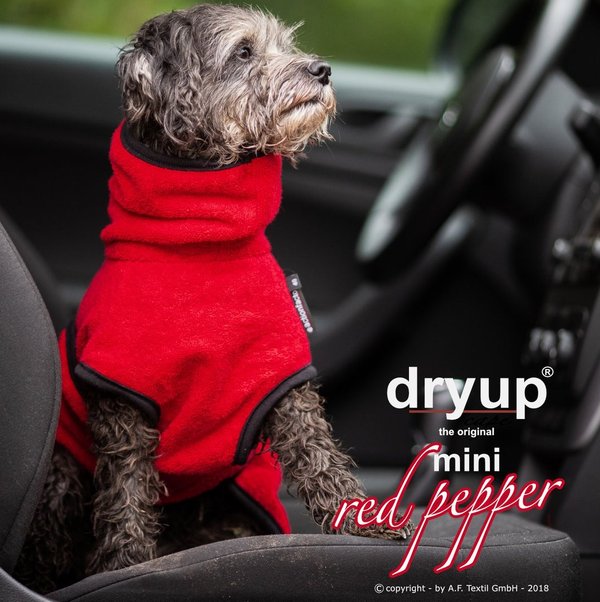 Dry up Frottee- Hundebademantel, Red-Pepper