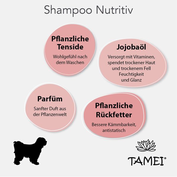 Tamei Bio Shampoo Nutritiv für Langhaar, Locken und Kurzhaar,  mit blumig frischem Duft 250ml|