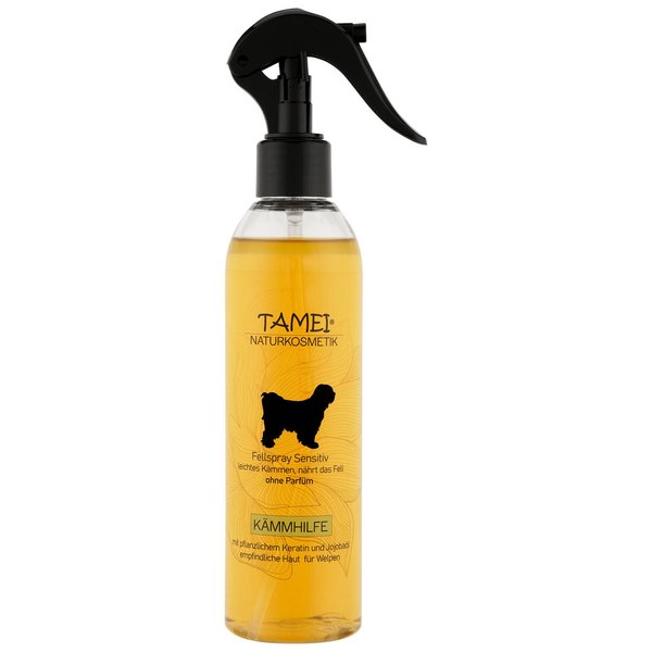 Tamei Bio Fellspray zur Kämmhilfe und Pflege, für empfindliche Hunde und Welpen, ohne Parfüm 250ml