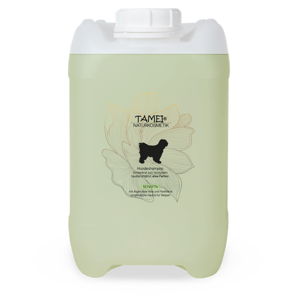 Tamei Shampoo Sensitiv für empfindliche Haut, Welpen und Katzen, mit Algen, ohne Duft 5L