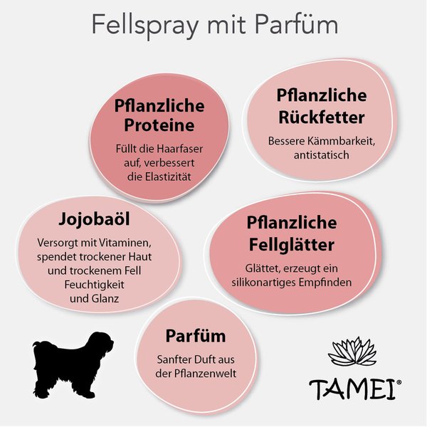 Tamei Bio Fellspray zur Kämmhilfe und Pflege, mit Parfüm 100ml
