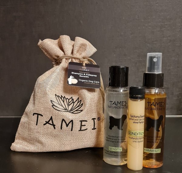 Tamei Bio Geschenkset Fellpflege Sensitiv Shampoo-Fellspray